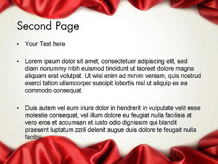 Plantilla de PowerPoint - pliegues de tela roja, Diapositiva 2, 12628, Abstracto / Texturas — PoweredTemplate.com