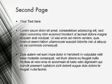 Templat PowerPoint Abstrak Berpotongan Garis Hitam, Slide 2, 12632, Abstrak/Tekstur — PoweredTemplate.com