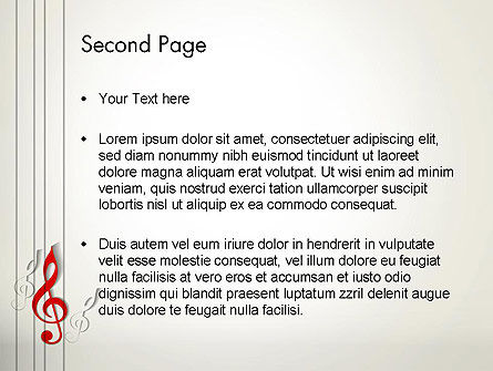 Templat PowerPoint Red Treble Clef, Slide 2, 12637, Art & Entertainment — PoweredTemplate.com