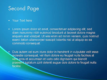 Plantilla de PowerPoint - fondo azul con onda abstracta, Diapositiva 2, 12642, Abstracto / Texturas — PoweredTemplate.com