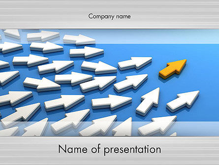 Managing Arrow PowerPoint Template, 12644, Business Concepts — PoweredTemplate.com