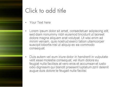 Green Abstract Motion Blur PowerPoint Template, Slide 3, 12647, Abstract/Textures — PoweredTemplate.com