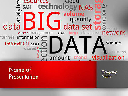 Data Word Cloud PowerPoint Template, PowerPoint Template, 12649, Technology and Science — PoweredTemplate.com