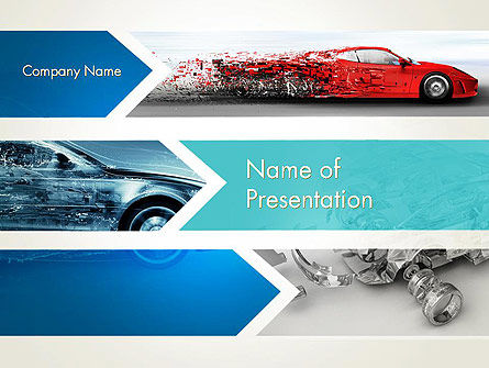 Car Design Industry PowerPoint Template, PowerPoint Template, 12650, Careers/Industry — PoweredTemplate.com