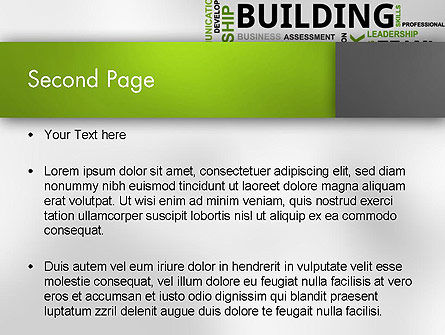 Teambuilding Word Cloud PowerPoint Template, Dia 2, 12651, Carrière/Industrie — PoweredTemplate.com