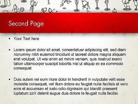 Templat PowerPoint Latar Belakang Stickman Lucu, Slide 2, 12658, Art & Entertainment — PoweredTemplate.com
