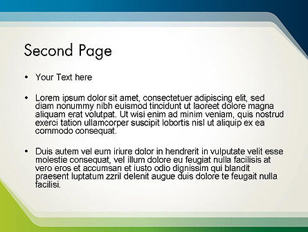 Plantilla de PowerPoint - marco verde y azul, Diapositiva 2, 12666, Abstracto / Texturas — PoweredTemplate.com