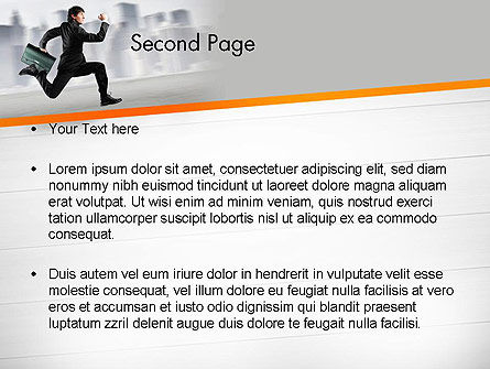 Rushing Businessman PowerPoint Template, Slide 2, 12672, Business Concepts — PoweredTemplate.com