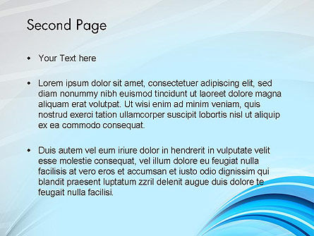 Modèle PowerPoint de arcs bleus abstraits, Diapositive 2, 12673, Abstrait / Textures — PoweredTemplate.com