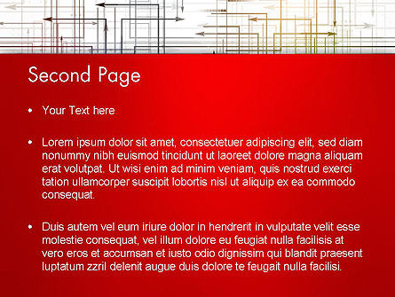 Dunne Multidrectional Kruisende Pijlen PowerPoint Template, Dia 2, 12677, Business Concepten — PoweredTemplate.com