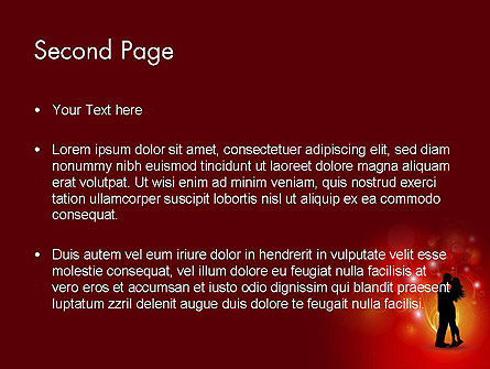 Modello PowerPoint - Amore tema con silhouette di amanti, Slide 2, 12688, Vacanze/Occasioni Speciali — PoweredTemplate.com