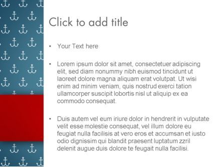 紺色の背景に白いアンカー - PowerPointテンプレート, スライド 3, 12711, 抽象／テクスチャ — PoweredTemplate.com