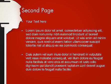 Man Face Profile Silhouette PowerPoint Template, Slide 2, 12713, People — PoweredTemplate.com