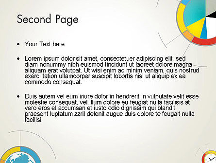 Plantilla de PowerPoint - gráficos abstractos de pastel y donas en diseño plano, Diapositiva 2, 12730, Negocios — PoweredTemplate.com