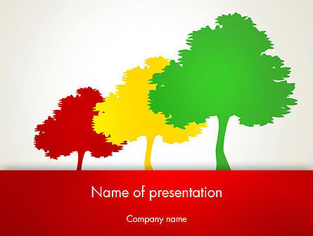 Plantilla de PowerPoint - tres árboles, Gratis Plantilla de PowerPoint, 12745, Naturaleza y medio ambiente — PoweredTemplate.com