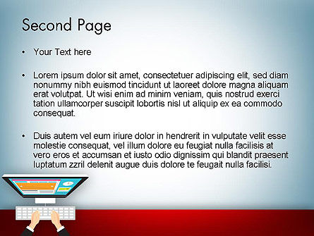 pcで作業する - PowerPointテンプレート, スライド 2, 12749, ビジネス — PoweredTemplate.com