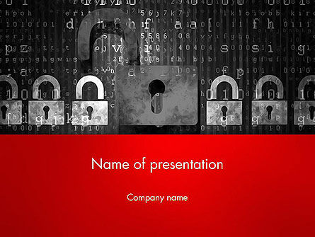 Beveiliging Van Gegevens En Privacy PowerPoint Template, PowerPoint-sjabloon, 12761, Carrière/Industrie — PoweredTemplate.com