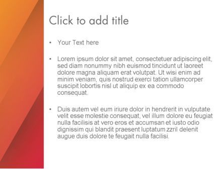 Modèle PowerPoint de gradient rouge orange, Diapositive 3, 12764, Abstrait / Textures — PoweredTemplate.com