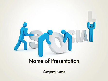 Building Social Business PowerPoint Template, Free PowerPoint Template, 12767, Business Concepts — PoweredTemplate.com