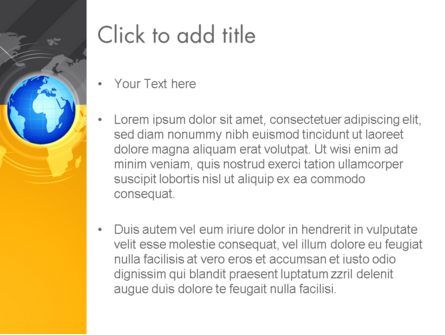 Modello PowerPoint - Mappa del mondo e globo, Slide 3, 12772, Mondiale — PoweredTemplate.com