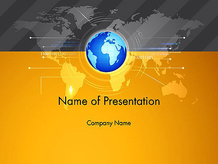 Plantilla de PowerPoint - mapa del mundo y el mundo, Plantilla de PowerPoint, 12772, Global — PoweredTemplate.com