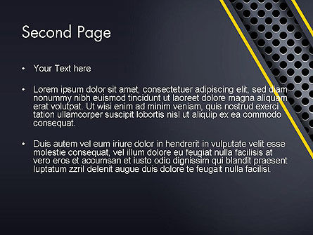Templat PowerPoint Ventilasi Permukaan Logam, Slide 2, 12793, Abstrak/Tekstur — PoweredTemplate.com