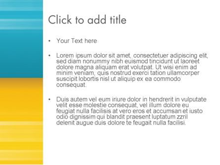 Templat PowerPoint Biru Dan Kuning, Slide 3, 12809, Abstrak/Tekstur — PoweredTemplate.com
