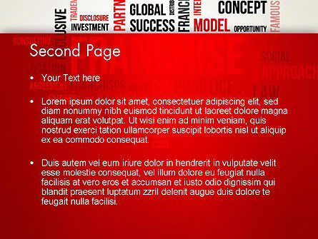 Modèle PowerPoint de nbre de mots de franchise, Diapositive 2, 12820, Concepts commerciaux — PoweredTemplate.com