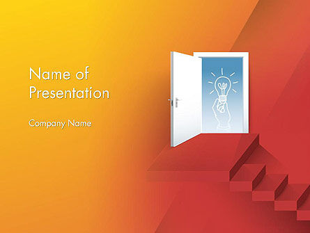 Stairs to Opportunity PowerPoint Template, PowerPoint Template, 12831, Education & Training — PoweredTemplate.com