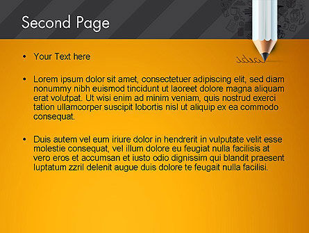 Templat PowerPoint Gagasan Datang Dari Tulisan, Slide 2, 12835, Konsep Bisnis — PoweredTemplate.com