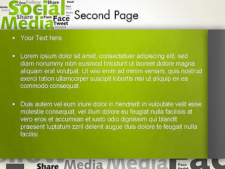 Social Media Wordcloud Begrip PowerPoint Template, Dia 2, 12837, Carrière/Industrie — PoweredTemplate.com