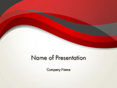 Abstract Red and Gray Wave PowerPoint Template, Backgrounds | 12843 ...