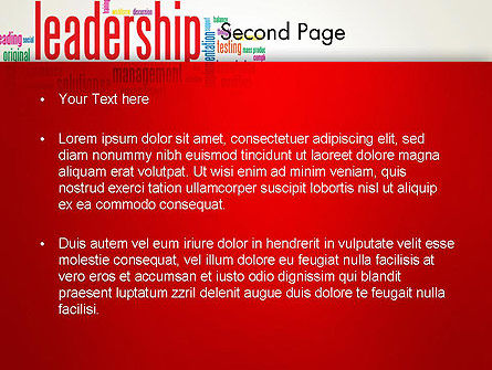 Modello PowerPoint - Leadership gestione nube di parola, Slide 2, 12844, Education & Training — PoweredTemplate.com