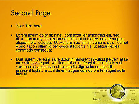Globe Met Internet Verwante Woorden PowerPoint Template, Dia 2, 12845, Carrière/Industrie — PoweredTemplate.com