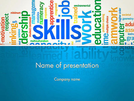 Human Resources Word Cloud PowerPoint Template, PowerPoint-sjabloon, 12846, Carrière/Industrie — PoweredTemplate.com