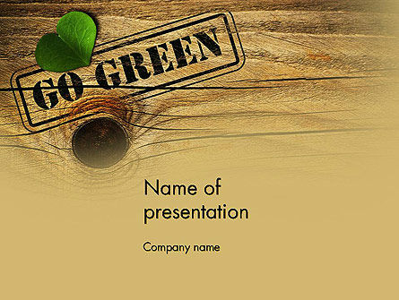 Ga Groen PowerPoint Template, Gratis PowerPoint-sjabloon, 12847, Natuur & Milieu — PoweredTemplate.com