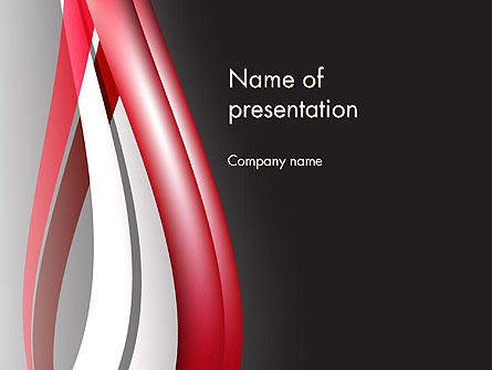 抽象弯曲线PowerPoint模板, 免费 PowerPoint模板, 12857, 抽象/纹理 — PoweredTemplate.com
