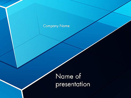Abstract Transparent Geometric Form PowerPoint Template, 12858, Abstract/Textures — PoweredTemplate.com