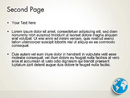 Globe in Flat Design PowerPoint Template, Slide 2, 12862, Global — PoweredTemplate.com