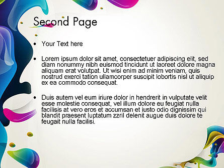 Multicolored Splat PowerPoint Template, Slide 2, 12865, Abstract/Textures — PoweredTemplate.com