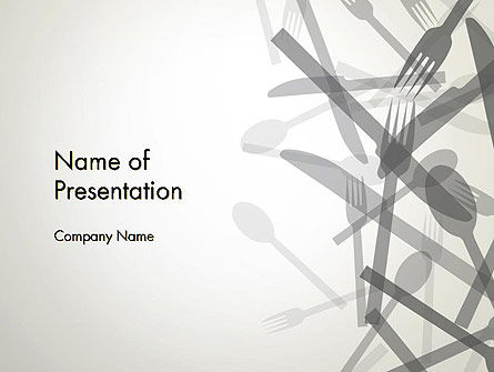 Forks and Knifes PowerPoint Template, Free PowerPoint Template, 12874, Abstract/Textures — PoweredTemplate.com