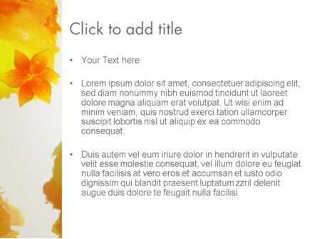 Plantilla de PowerPoint - acuarela de tinta con hojas amarillas, Diapositiva 3, 12880, Art & Entertainment — PoweredTemplate.com