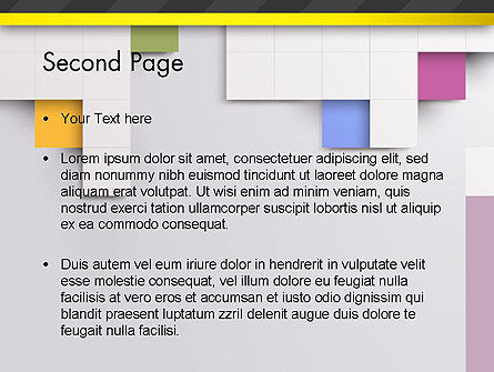 Modèle PowerPoint de conception géométrique minimale avec carrés, Diapositive 2, 12882, Abstrait / Textures — PoweredTemplate.com