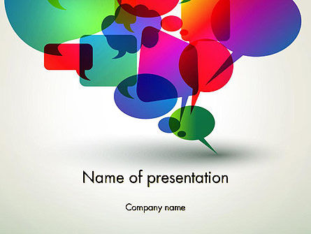 Live Chat PowerPoint Template, PowerPoint-sjabloon, 12895, Carrière/Industrie — PoweredTemplate.com