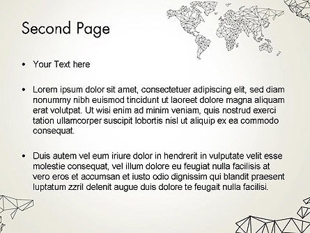 Word地图在多边形设计PowerPoint模板, 幻灯片 2, 12898, 全球 — PoweredTemplate.com
