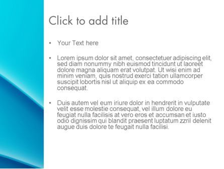 Modèle PowerPoint de résumé vagues bleues, Diapositive 3, 12901, Abstrait / Textures — PoweredTemplate.com