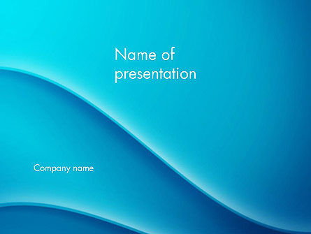Abstracte Blauwe Golven PowerPoint Template, PowerPoint-sjabloon, 12901, Abstract/Textuur — PoweredTemplate.com