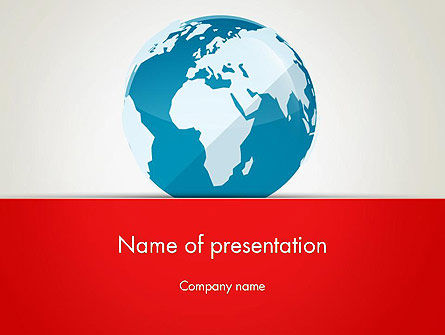 Globe in Flat Style PowerPoint template, Free PowerPoint Template, 12905, Global — PoweredTemplate.com