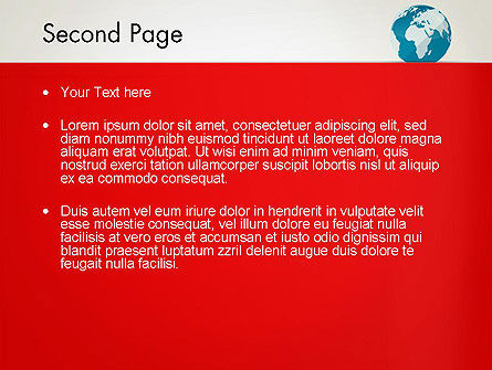 Globe in Flat Style PowerPoint template, Slide 2, 12905, Global — PoweredTemplate.com