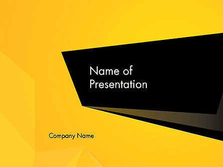 Geometrische Zwart En Geel PowerPoint Template, PowerPoint-sjabloon, 12910, Bedrijf — PoweredTemplate.com